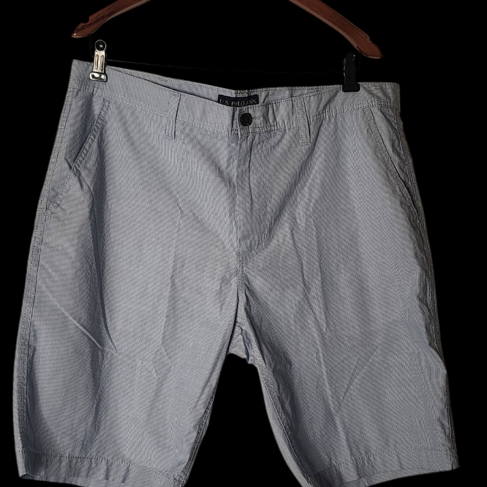 Men's U.S Polo ASSN Cotton Blue & White Shorts Size W38